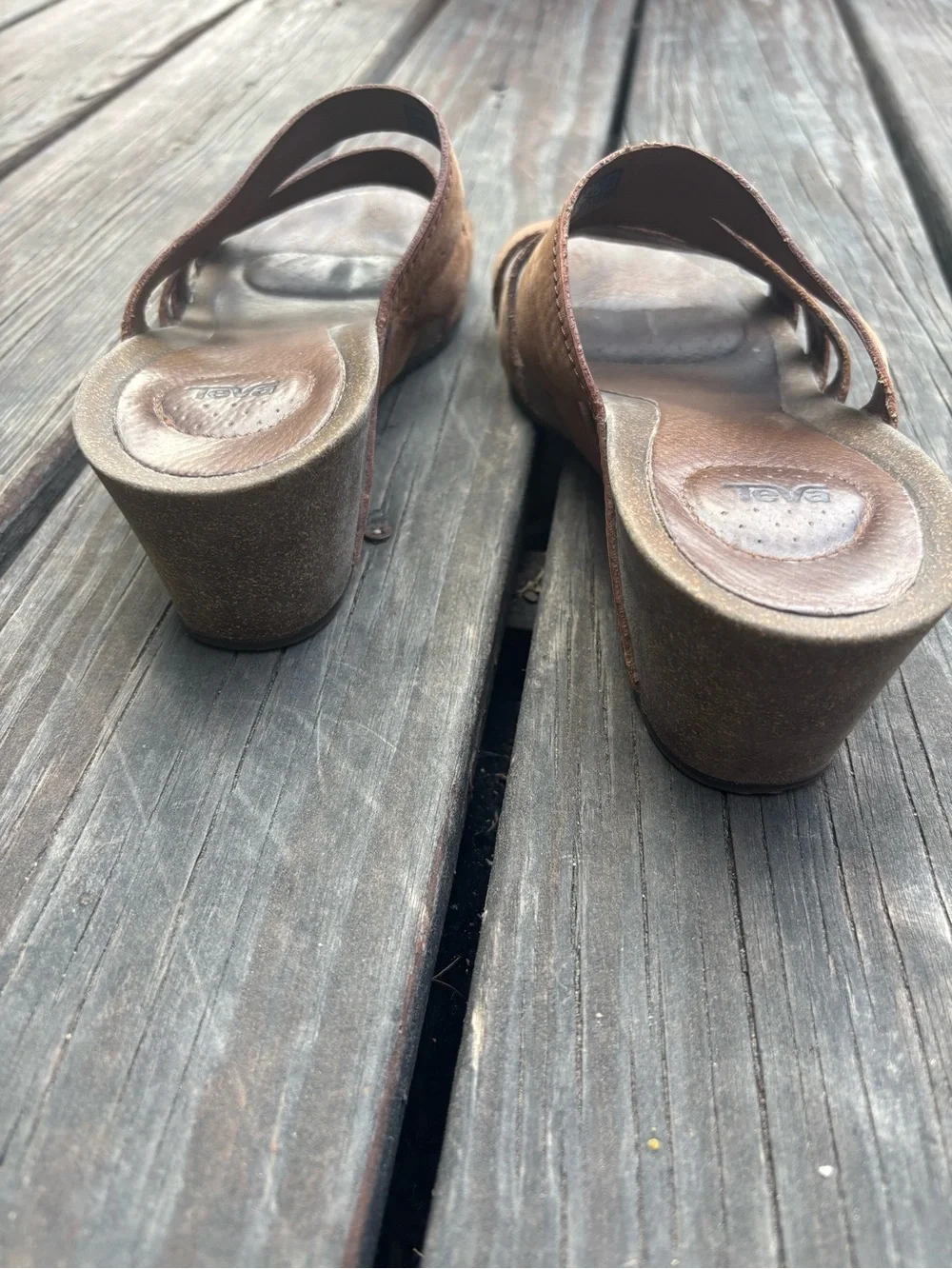 Teva Brown Leather Ysidro Wedge Sandal W10